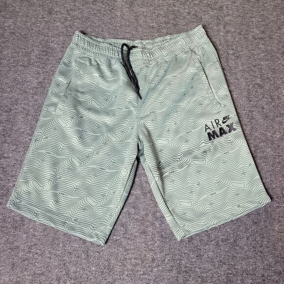 Nike Air Max All Over Print Men's Size L Shorts Grey Black DO7243-013 - Picture 1 of 10